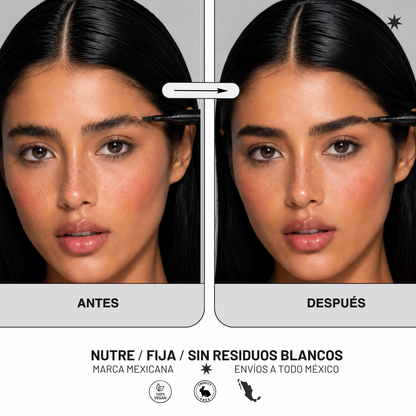 Eye Brow Kit Soft Black  | Kit para cejas orgánicas o estructuradas con Vitamina E