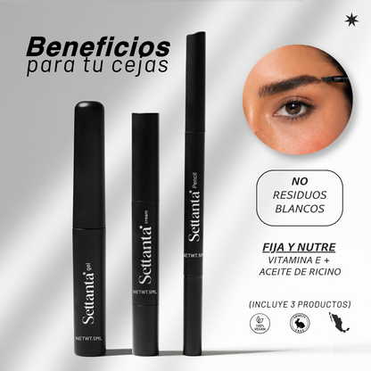 Eye Brow Kit Soft Black  | Kit para cejas orgánicas o estructuradas con Vitamina E