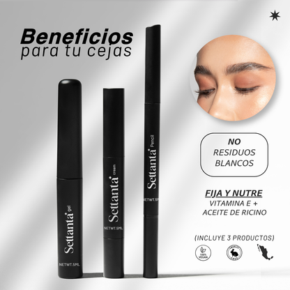 Eye Brow Kit Deep Brown  | Kit para cejas orgánicas o estructuradas con Vitamina E