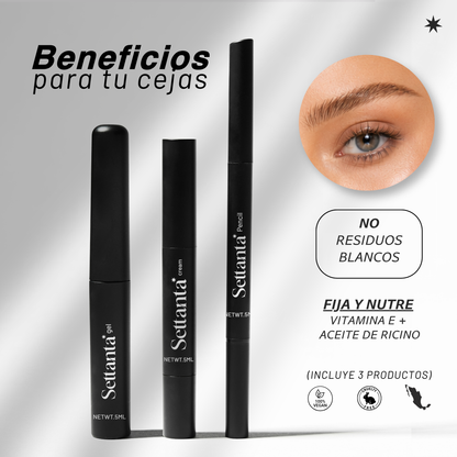 Eye Brow Kit Light Brown | Kit para cejas orgánicas o estructuradas con Vitamina E