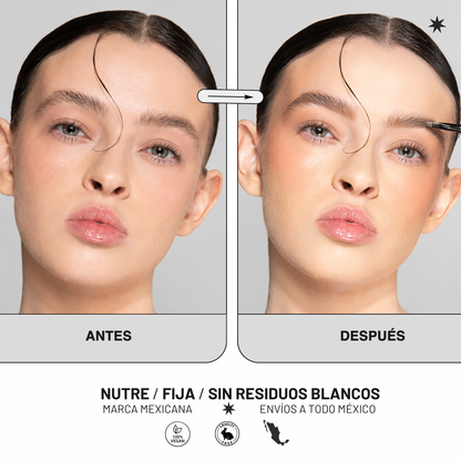 Eye Brow Kit Medium Brown | Kit para cejas orgánicas o estructuradas con Vitamina E