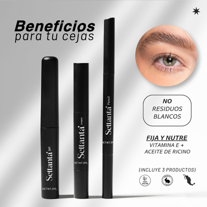 Eye Brow Kit Medium Brown | Kit para cejas orgánicas o estructuradas con Vitamina E